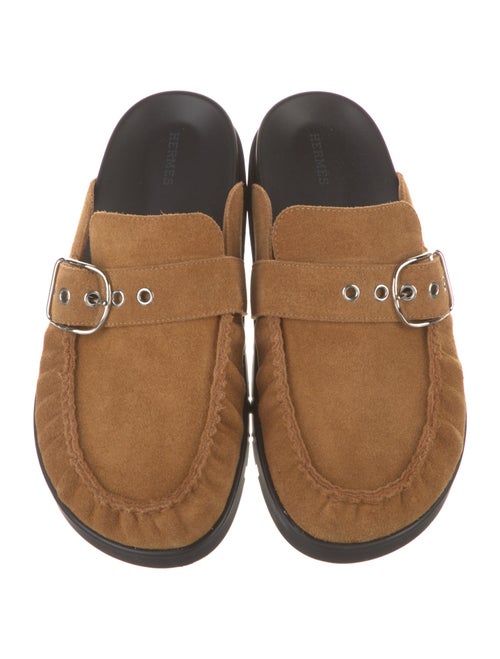 Hermès Key Suede Mules
