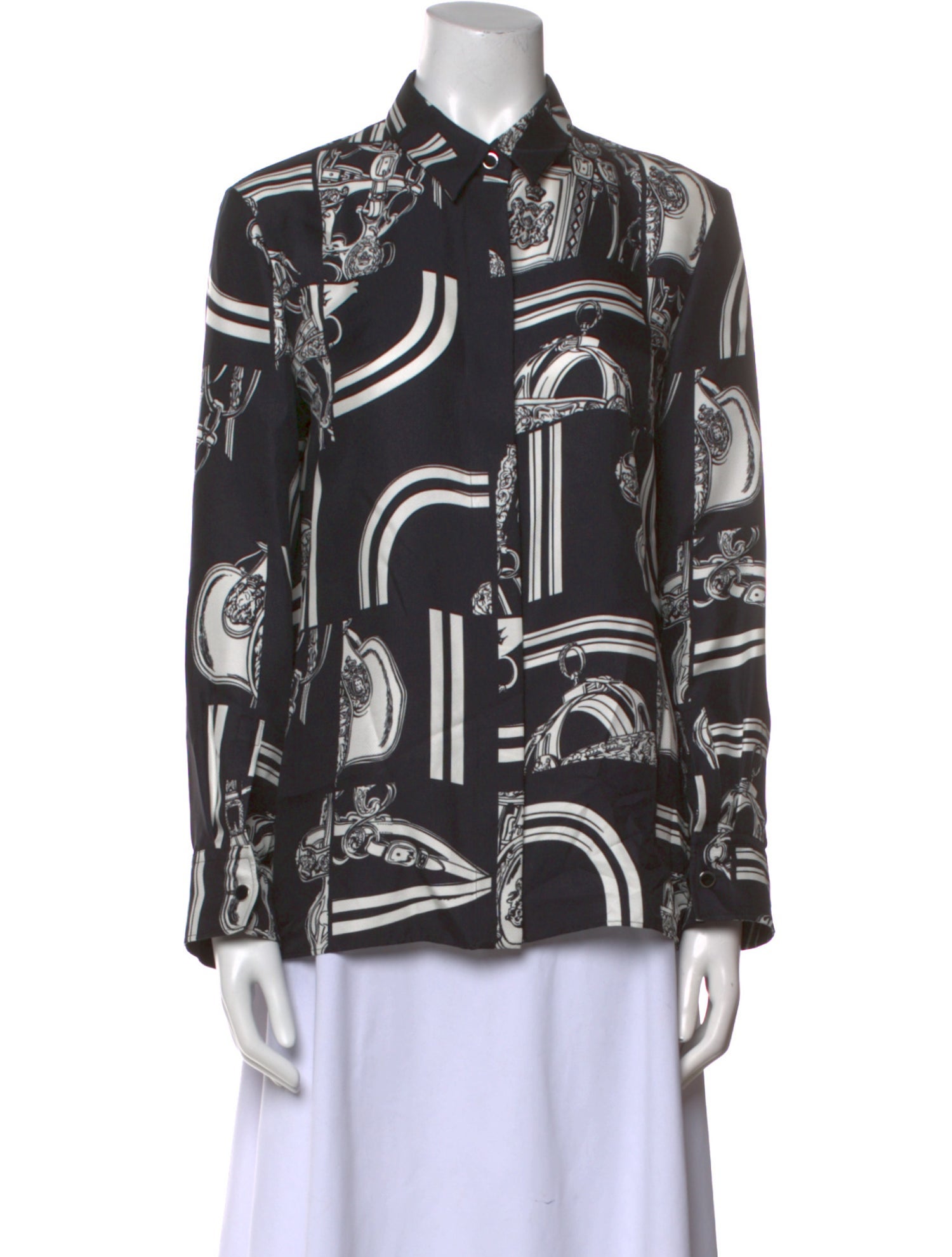 Hermès 2024 Silk Button-Up Top