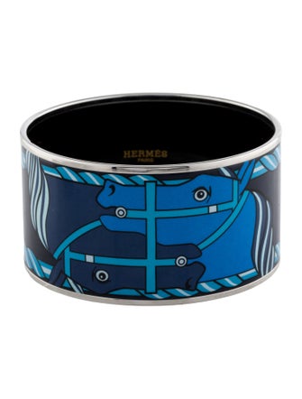 Hermès "Quadrige" Extra Wide Enamel Bangle