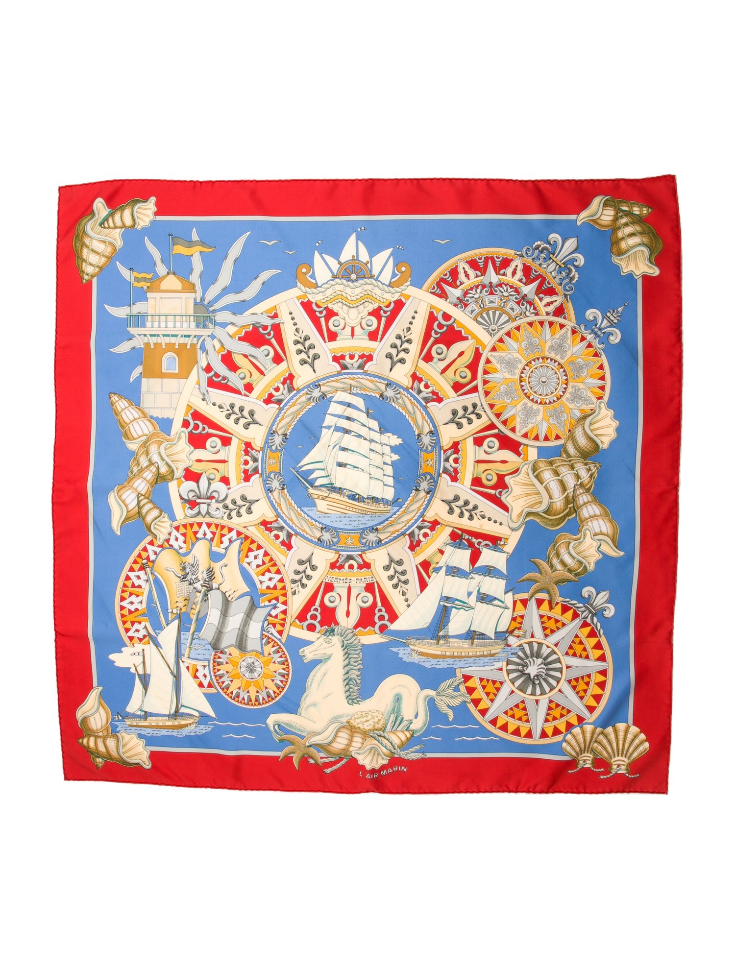 Hermès L'Air Marin Silk Scarf