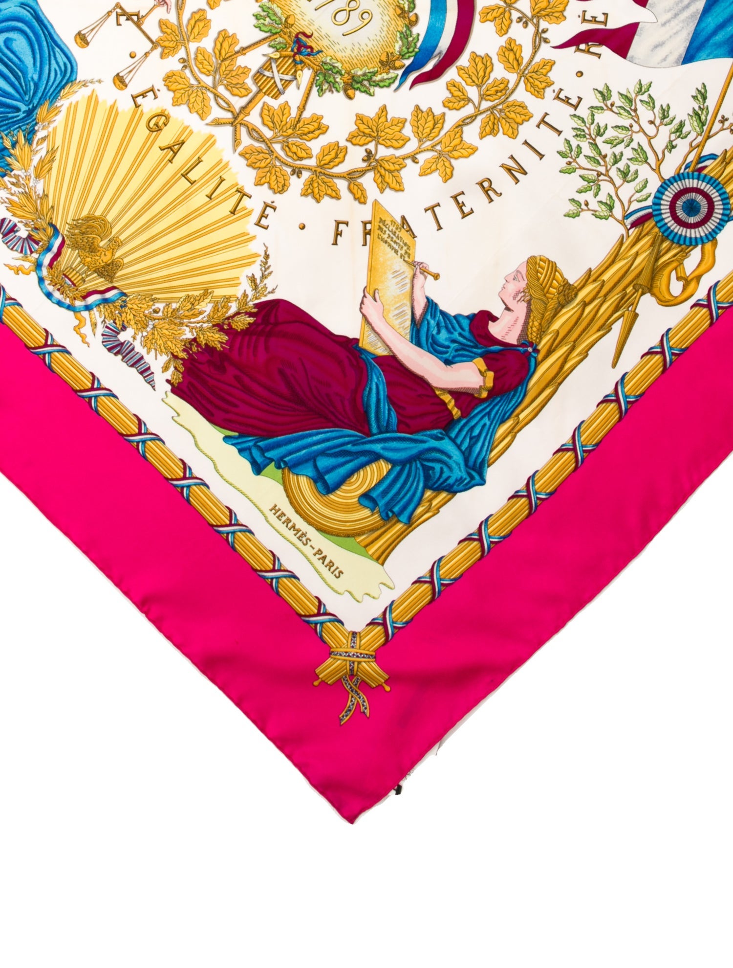 Hermès Republique Francaise Liberte Egalite Fraternite 1789 Silk Scarf