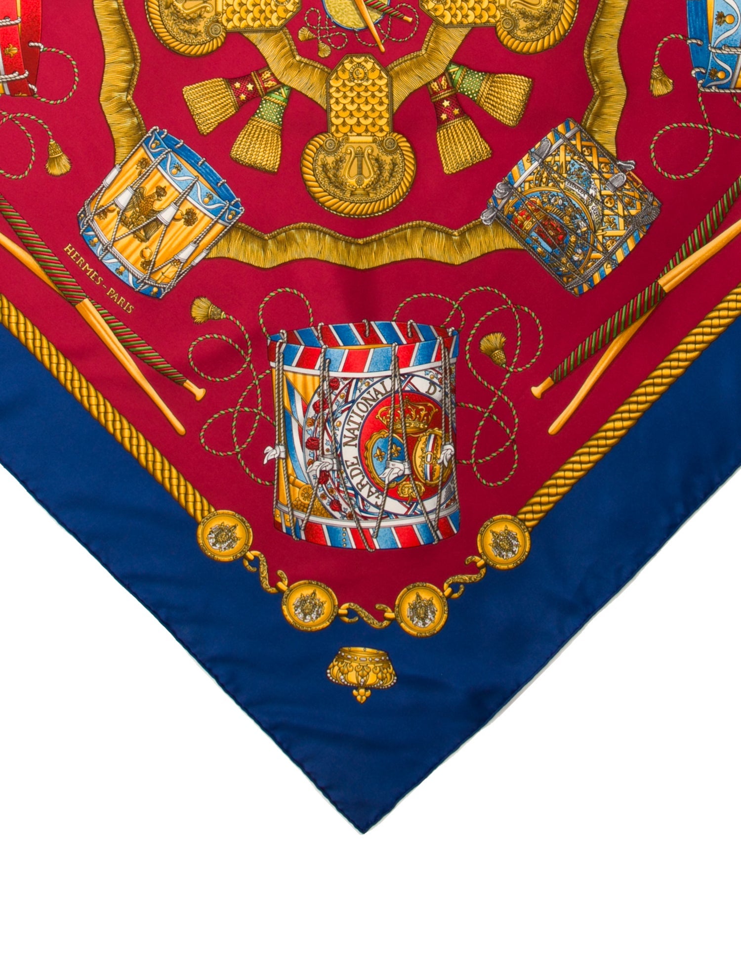 Hermès Les Tambours Silk Scarf