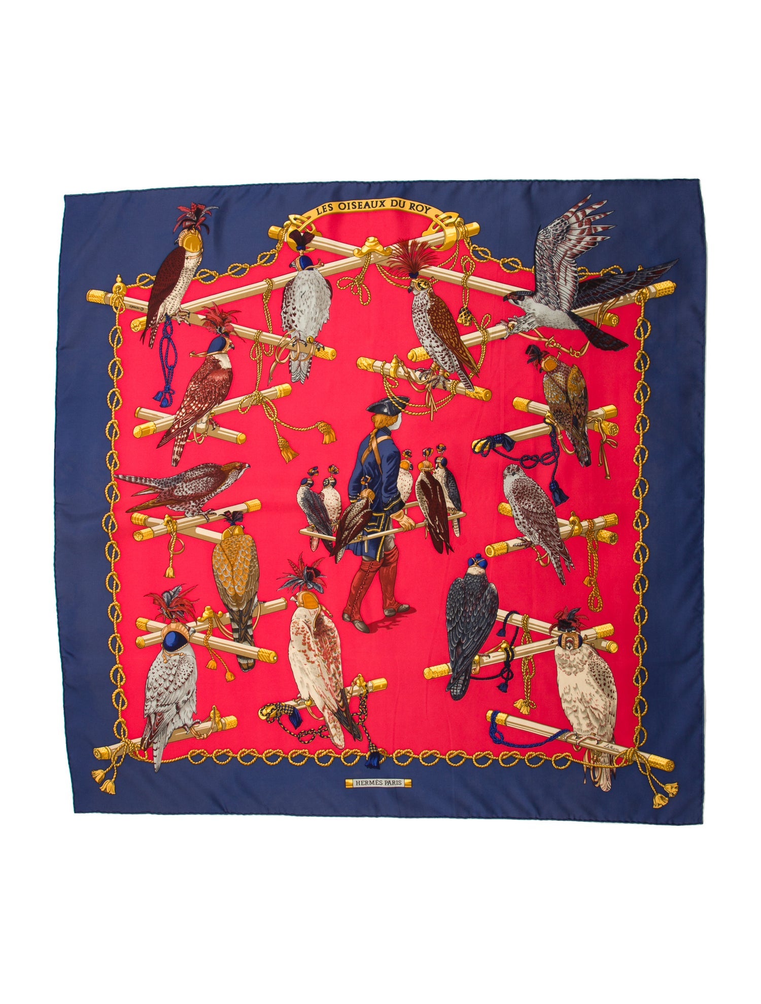 Hermès Les Oiseaux Du Roy Silk Scarf