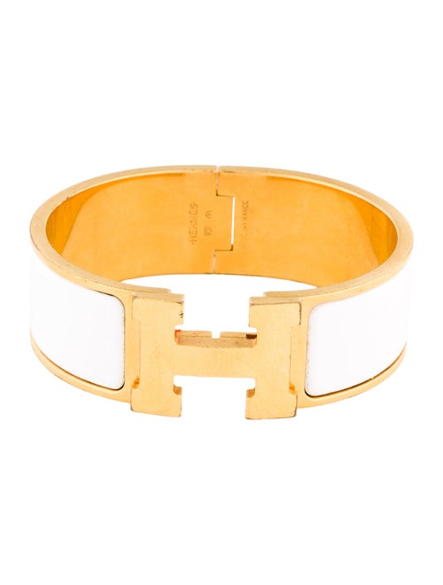 Hermès Enamel Clic Clac H Bangle Bracelet