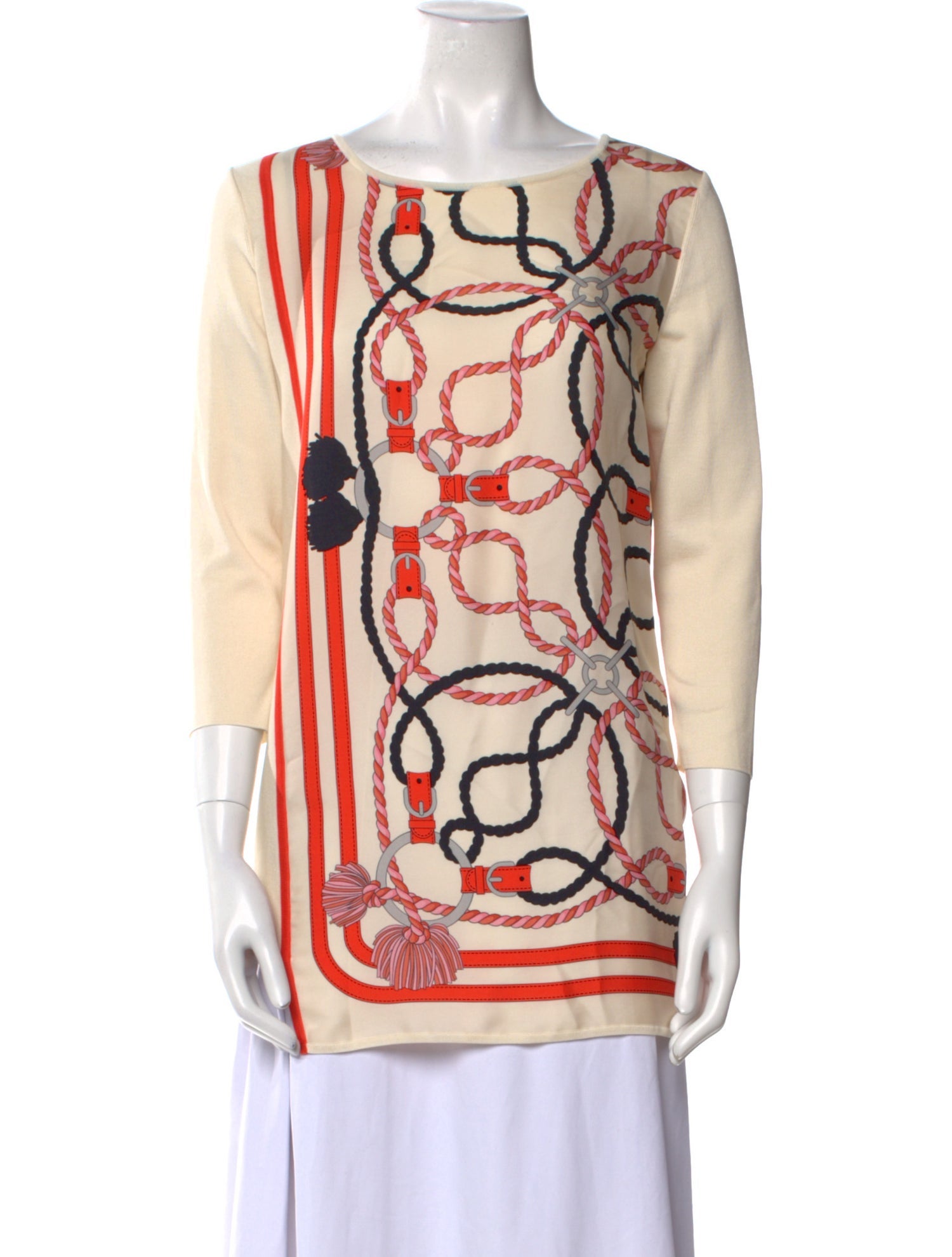 Hermès Twillene Cordeliere Virgin Wool Tunic