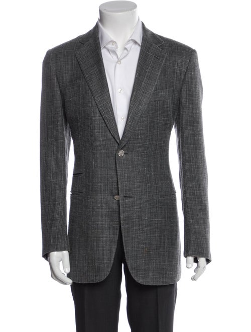 Hermès Hemp Plaid Print Blazer