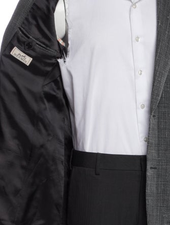 Hermès Hemp Plaid Print Blazer