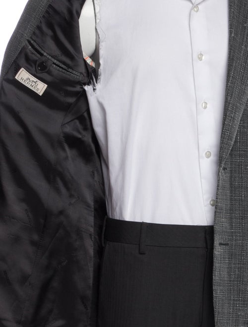 Hermès Hemp Plaid Print Blazer