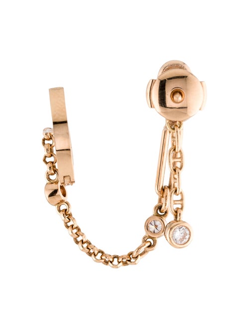 Hermès 18K Diamond Chaine d'ancre Chaos Single Earring