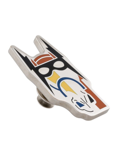 Hermès Enamel Hermès Cheval Masque Badge Pin