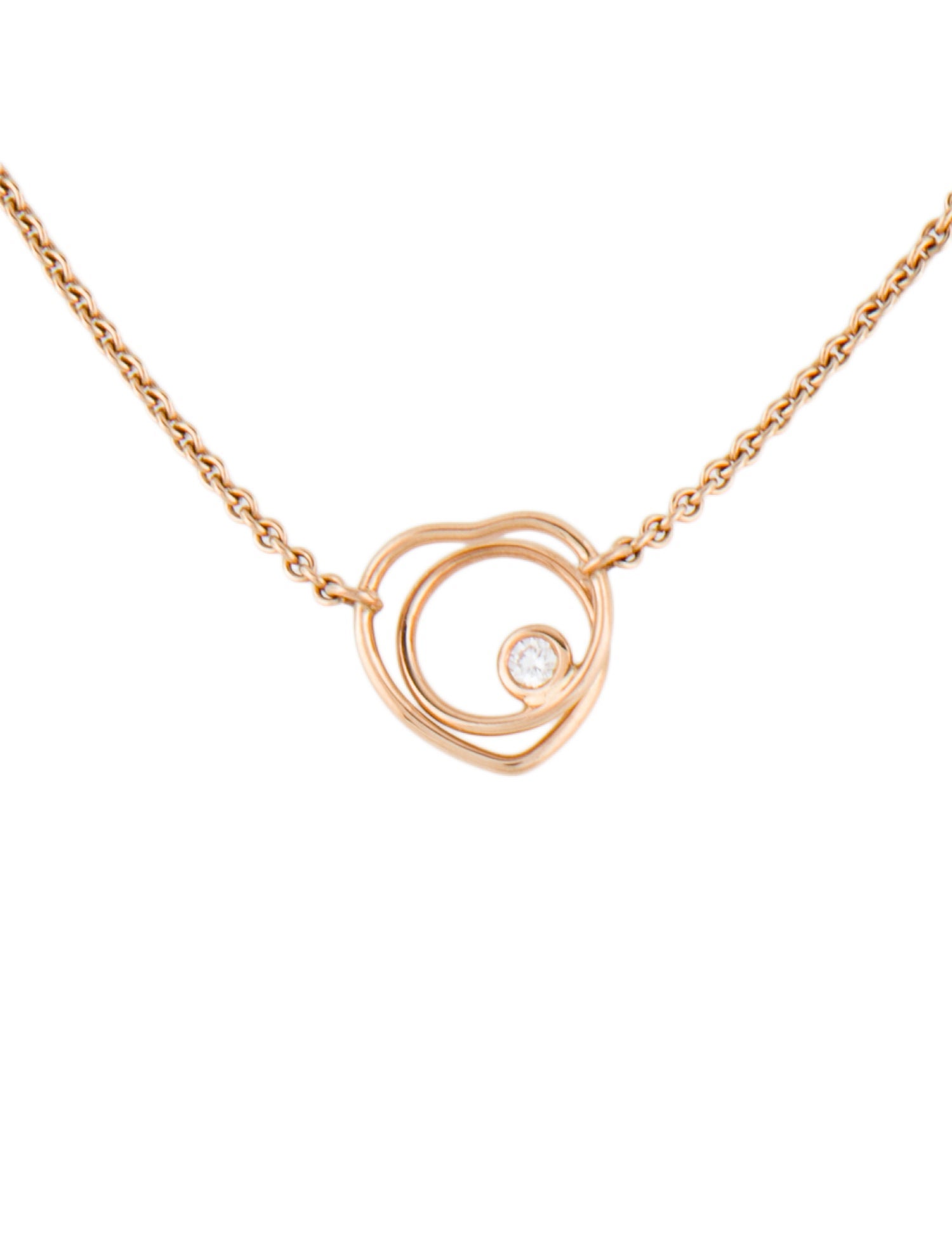 Hermès 18K Diamond Vertige Cœur Pendant Necklace