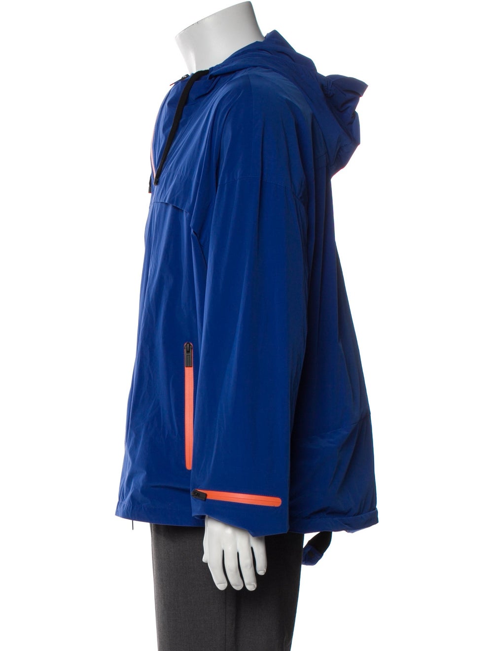 Hermès Windbreaker Blue Colorblock Pattern With H… - image 2