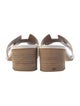 Hermès H Logo Leather Slides