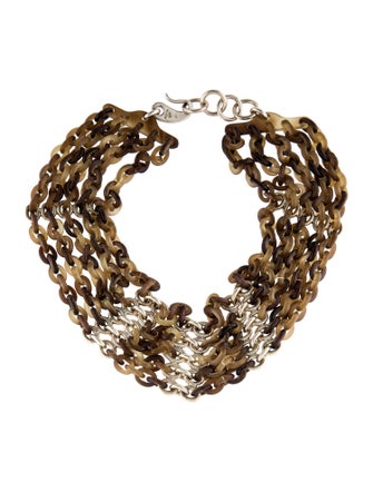 Hermès Horn Link Chains Fall Foliage Choker Necklace
