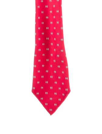 Hermès Printed Silk Tie
