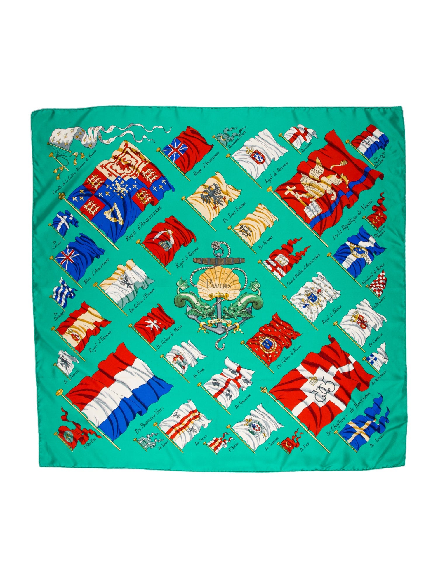 Hermès Pavois Silk Scarf