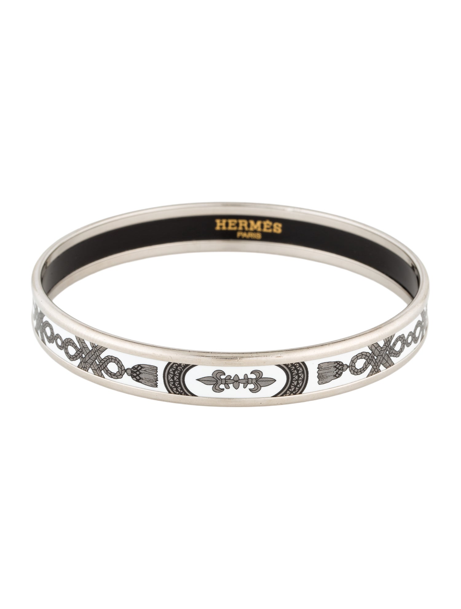 Hermès Narrow Enamel Bangle Bracelet