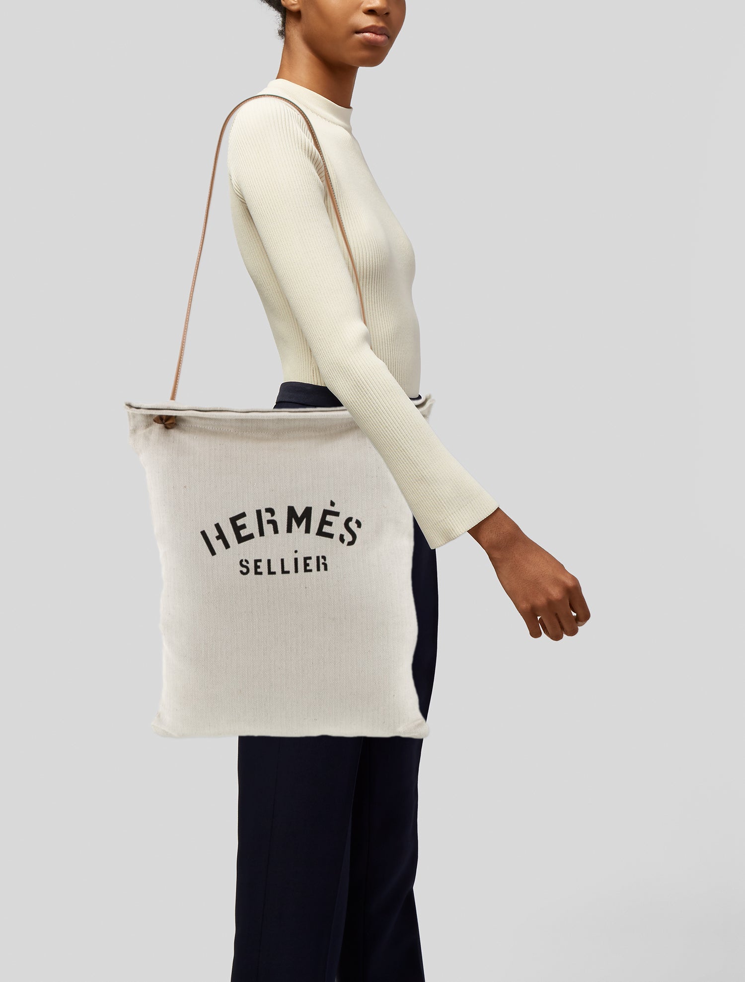 Hermès Toile Aline Shoulder Bag