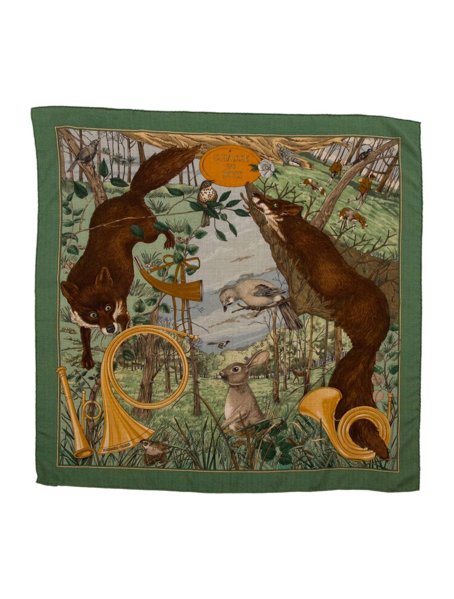 Hermès Chasse au Bois Silk Scarf