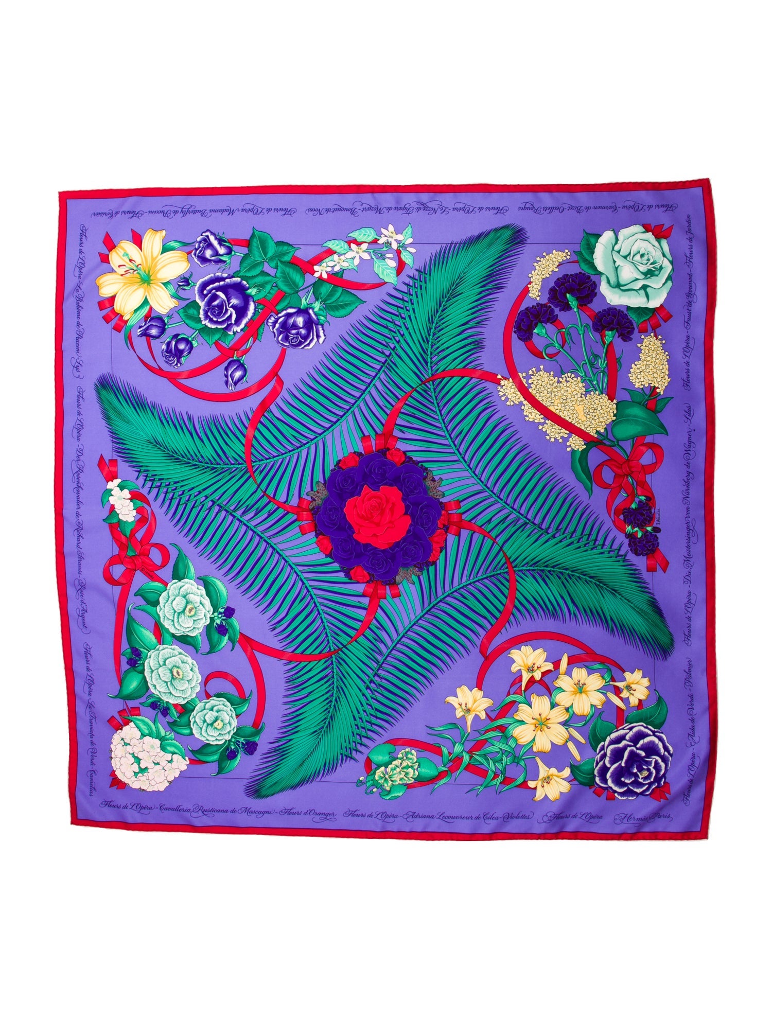 Hermès Fleurs de L'Opera Silk Scarf