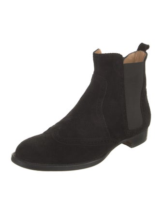 Hermès H Logo Suede Chelsea Boots
