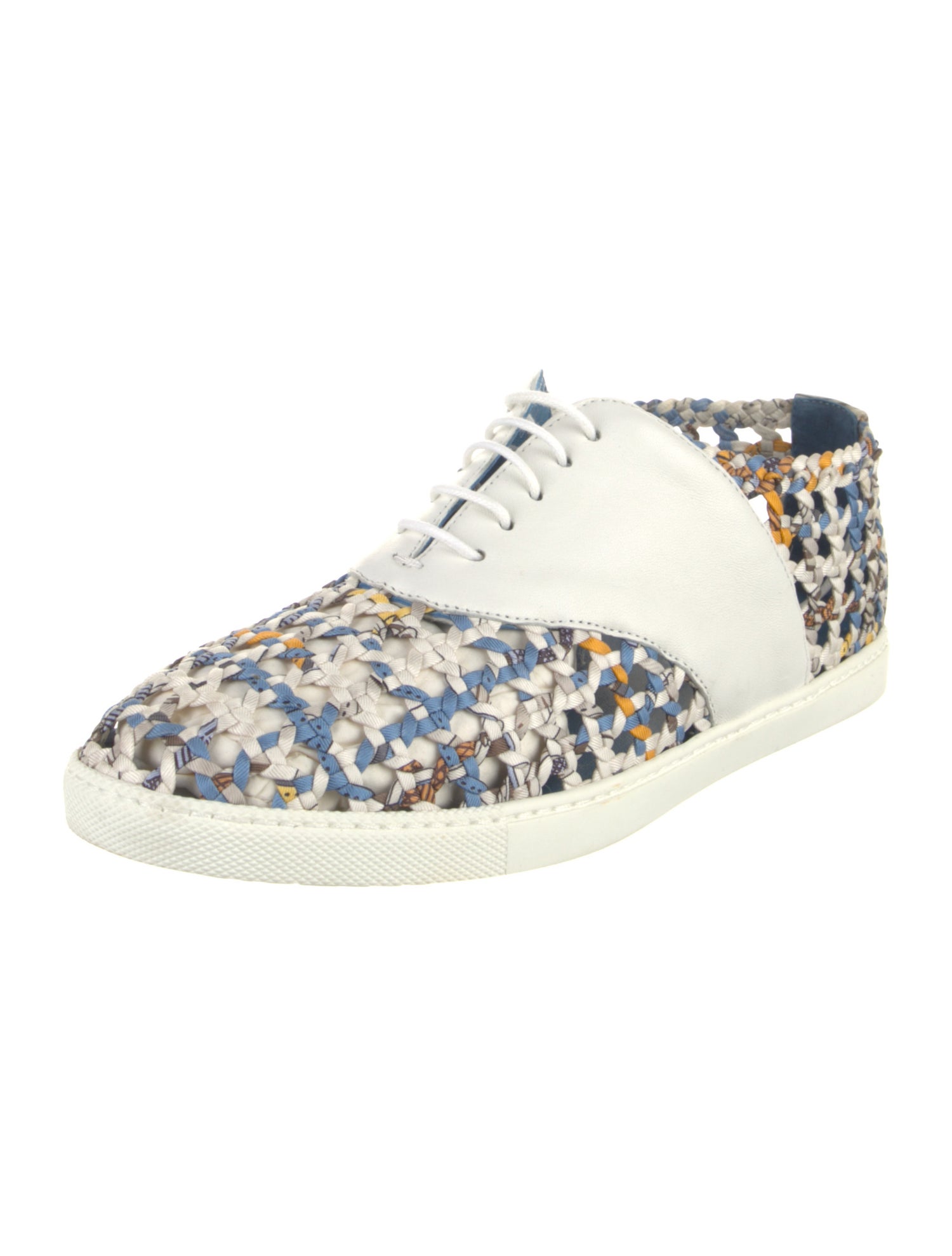 Hermès Patterned Braided Accents Sneakers