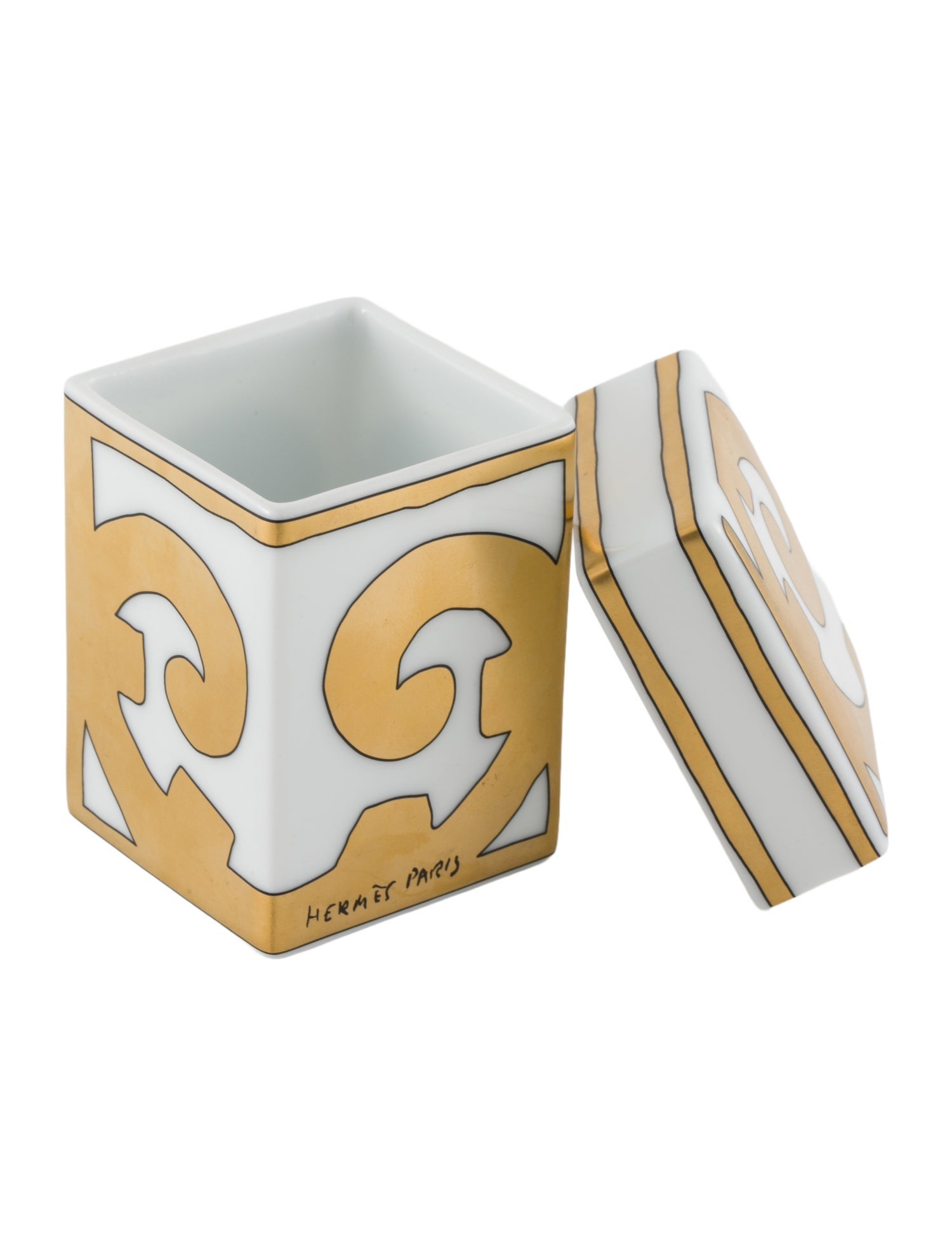 Hermès Small Balcon du Guadalquivir Porcelain Covered Box