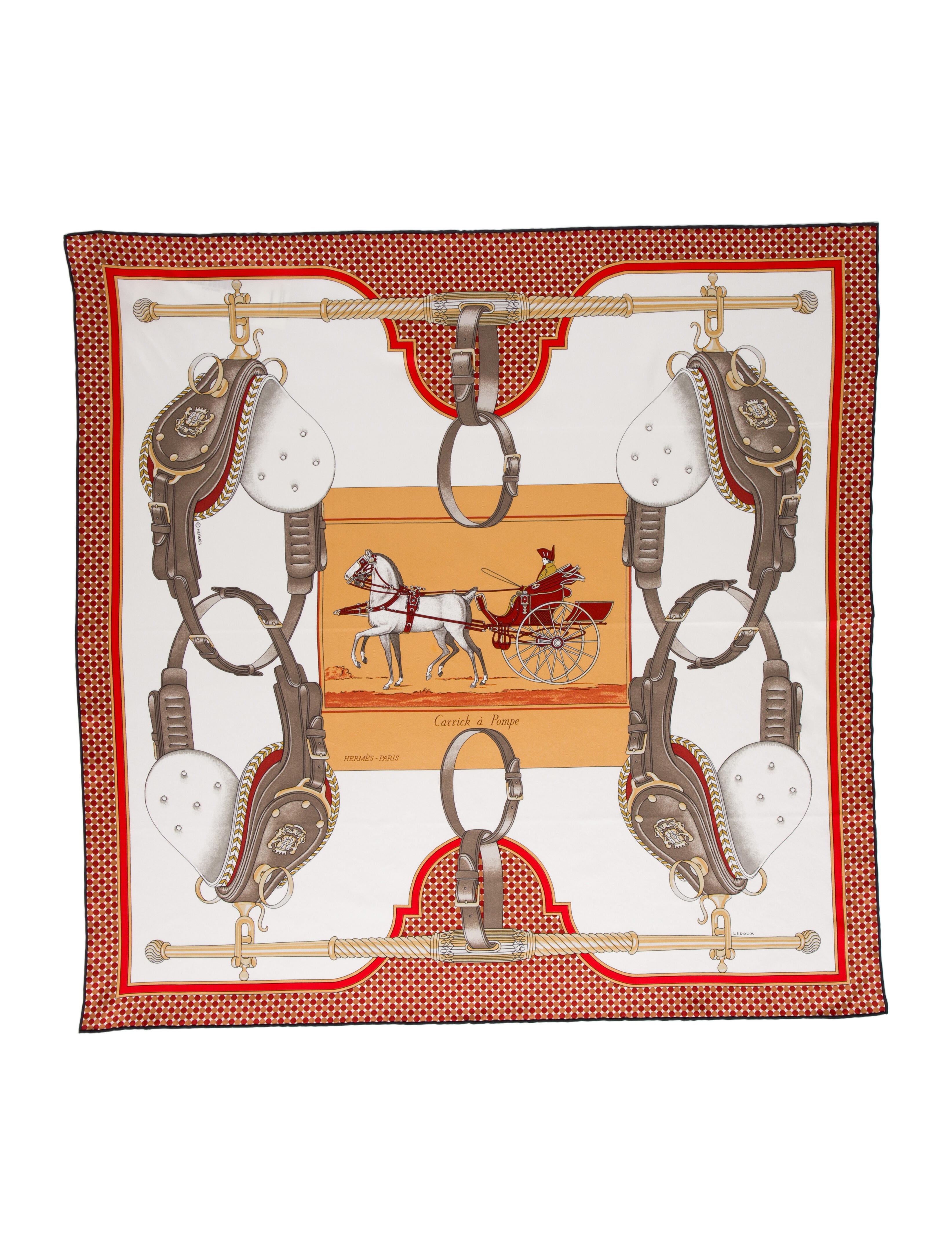 Hermès Carrick à Pompe Silk Scarf w/ Tags