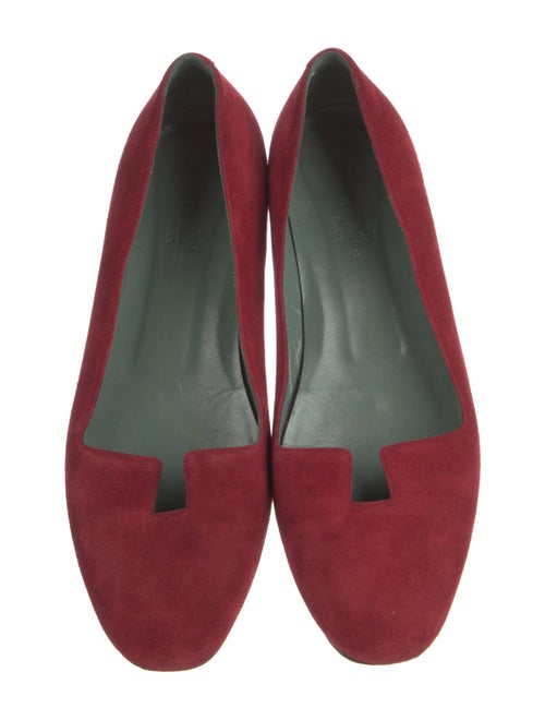 Hermès Suede Cutout Accent Ballet Flats