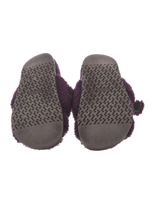 Hermès H Logo Shearling Slides