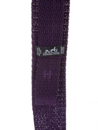 Hermès Solid Silk Tie