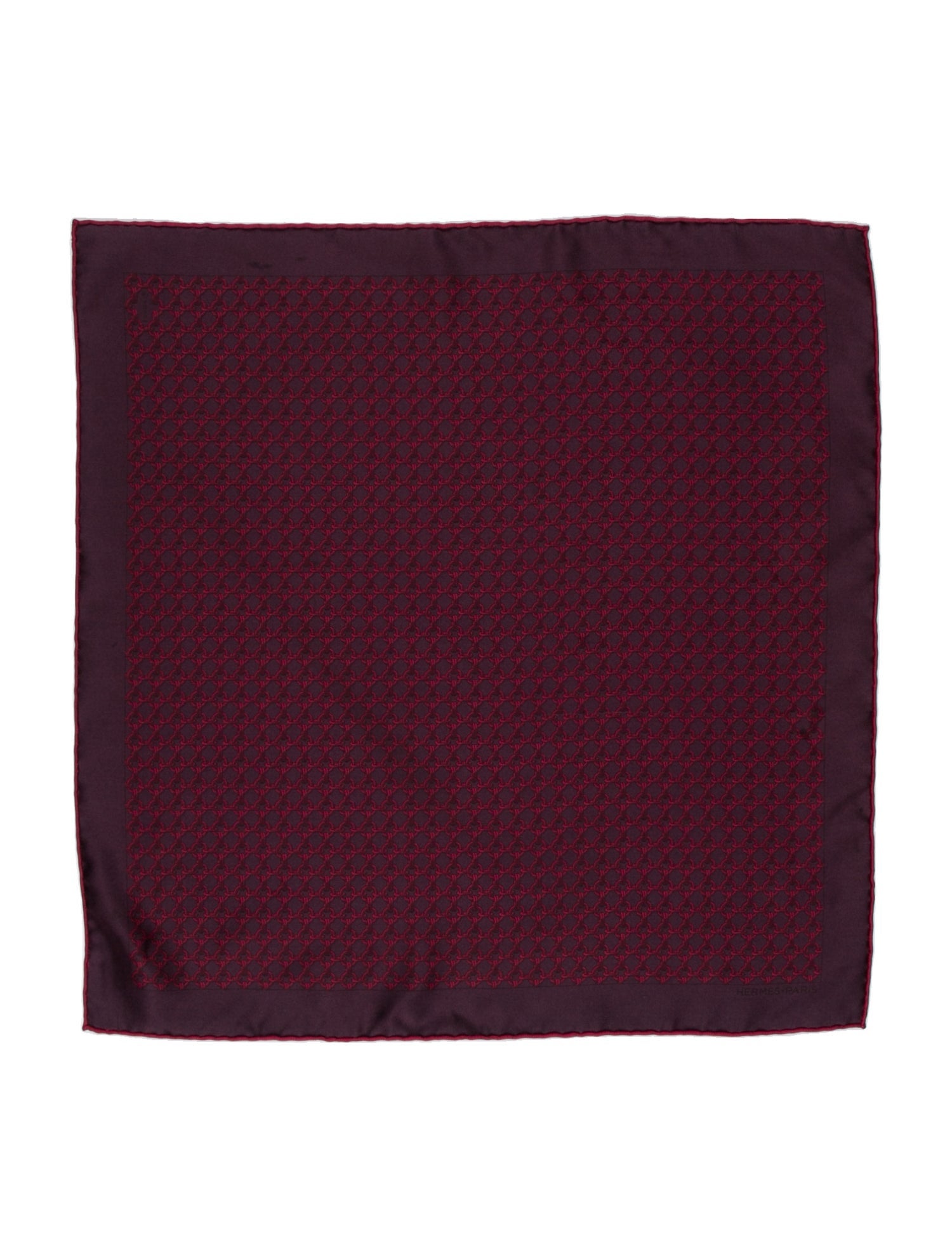 Hermès Printed Silk Pocket Square