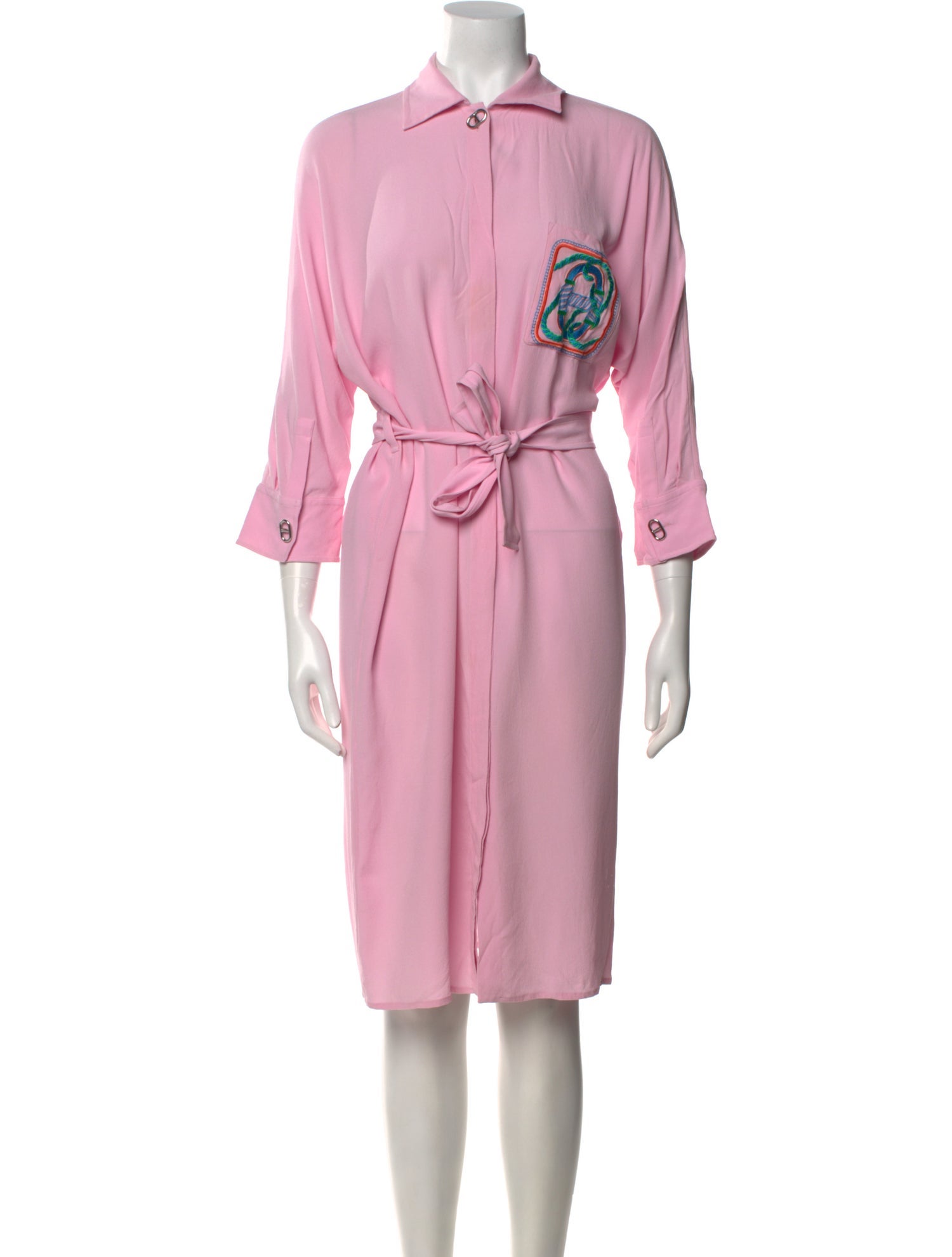 Hermès Silk Knee-Length Dress