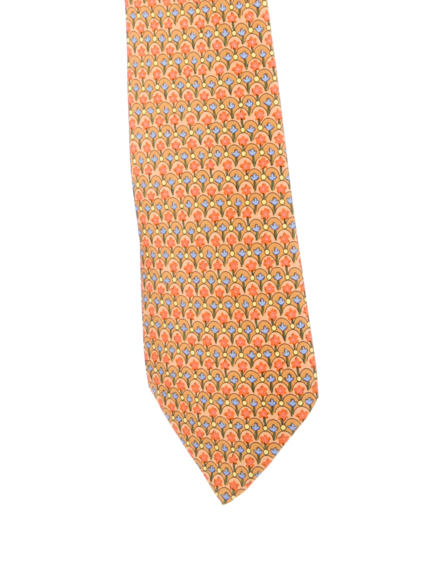 Hermès Floral Silk Tie