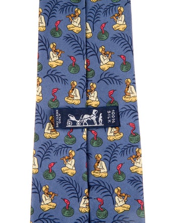 Hermès Snake Charmers Silk Tie