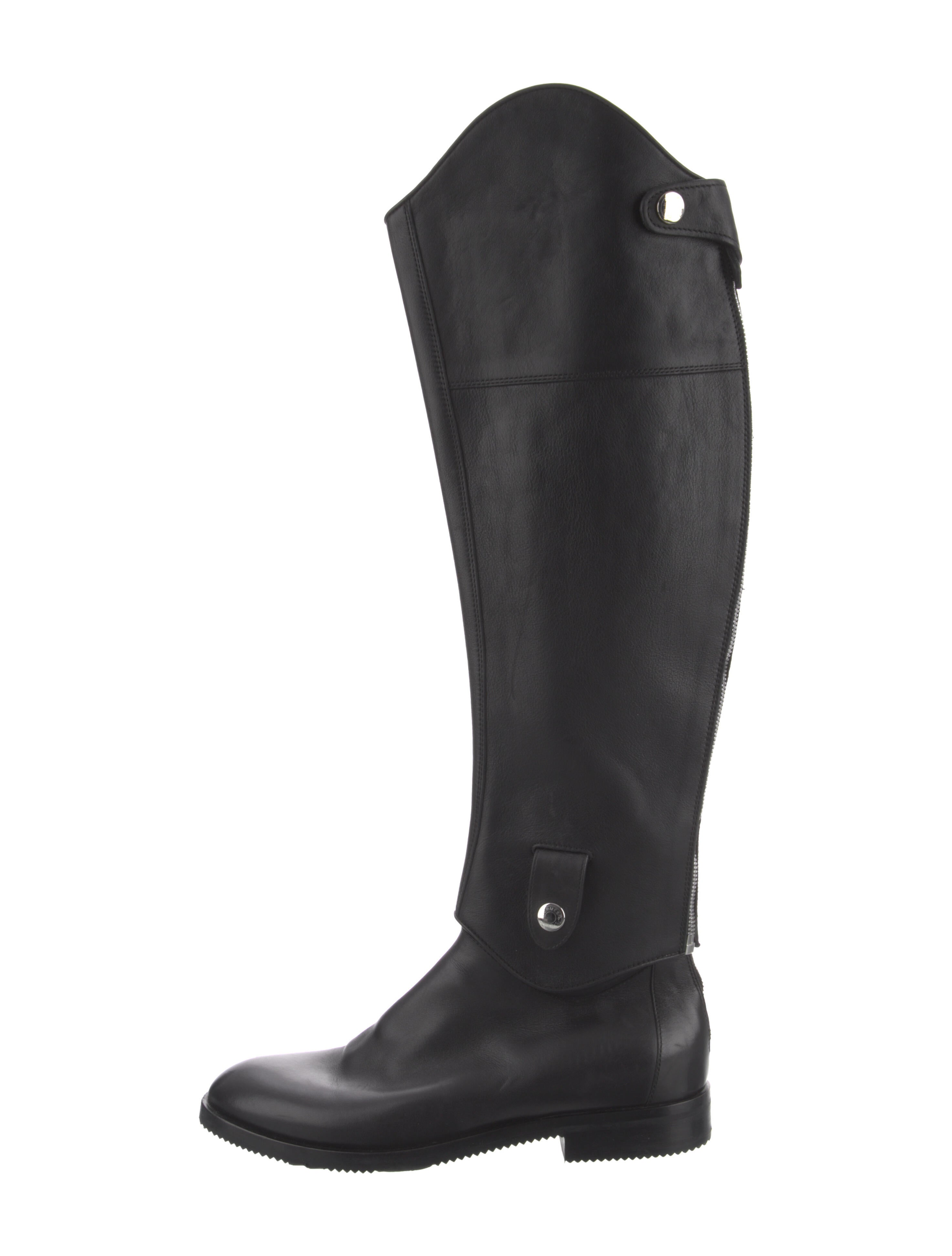 Hermès Removable Chaps Leather Lace-Up Boots