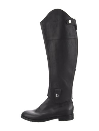 Hermès Removable Chaps Leather Lace-Up Boots