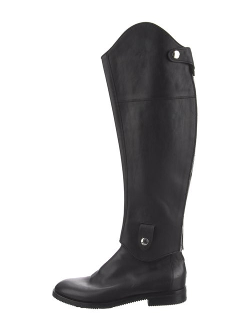 Hermès Removable Chaps Leather Lace-Up Boots