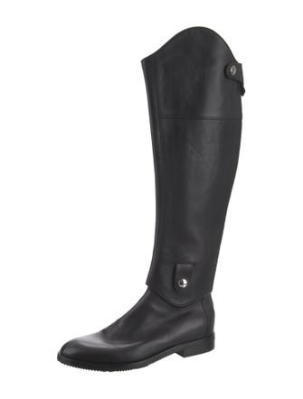 Hermès Removable Chaps Leather Lace-Up Boots