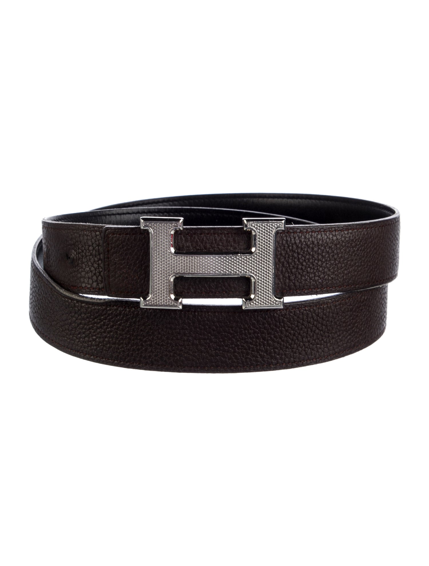 Hermès Reversible 32 mm H Guilloché Belt Kit