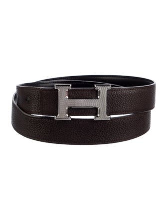 Hermès Reversible 32 mm H Guilloché Belt Kit
