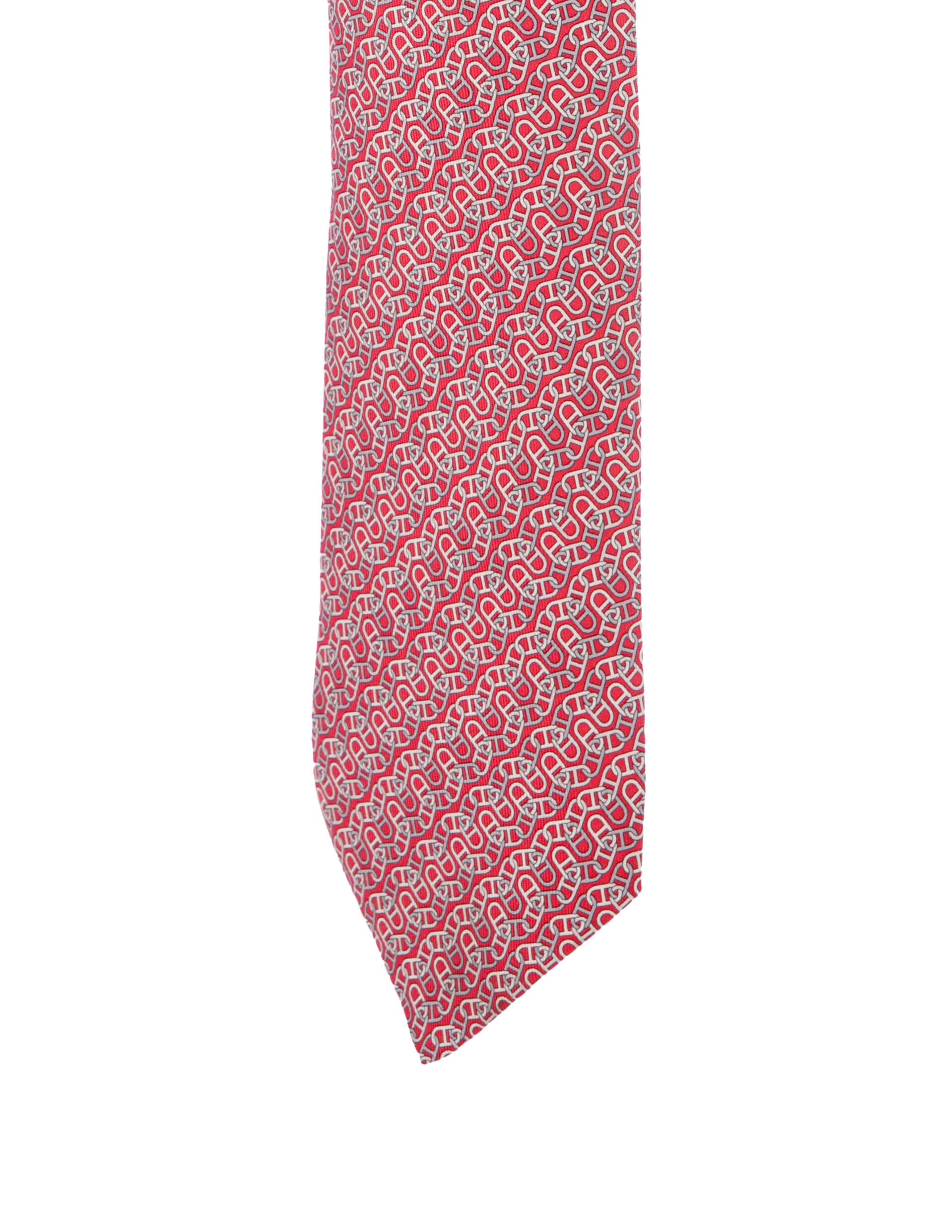 Hermès Printed Silk Tie