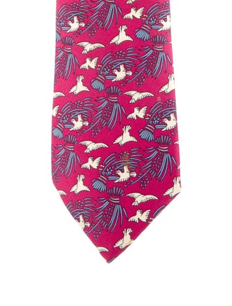 Hermès Dove Print Silk Tie