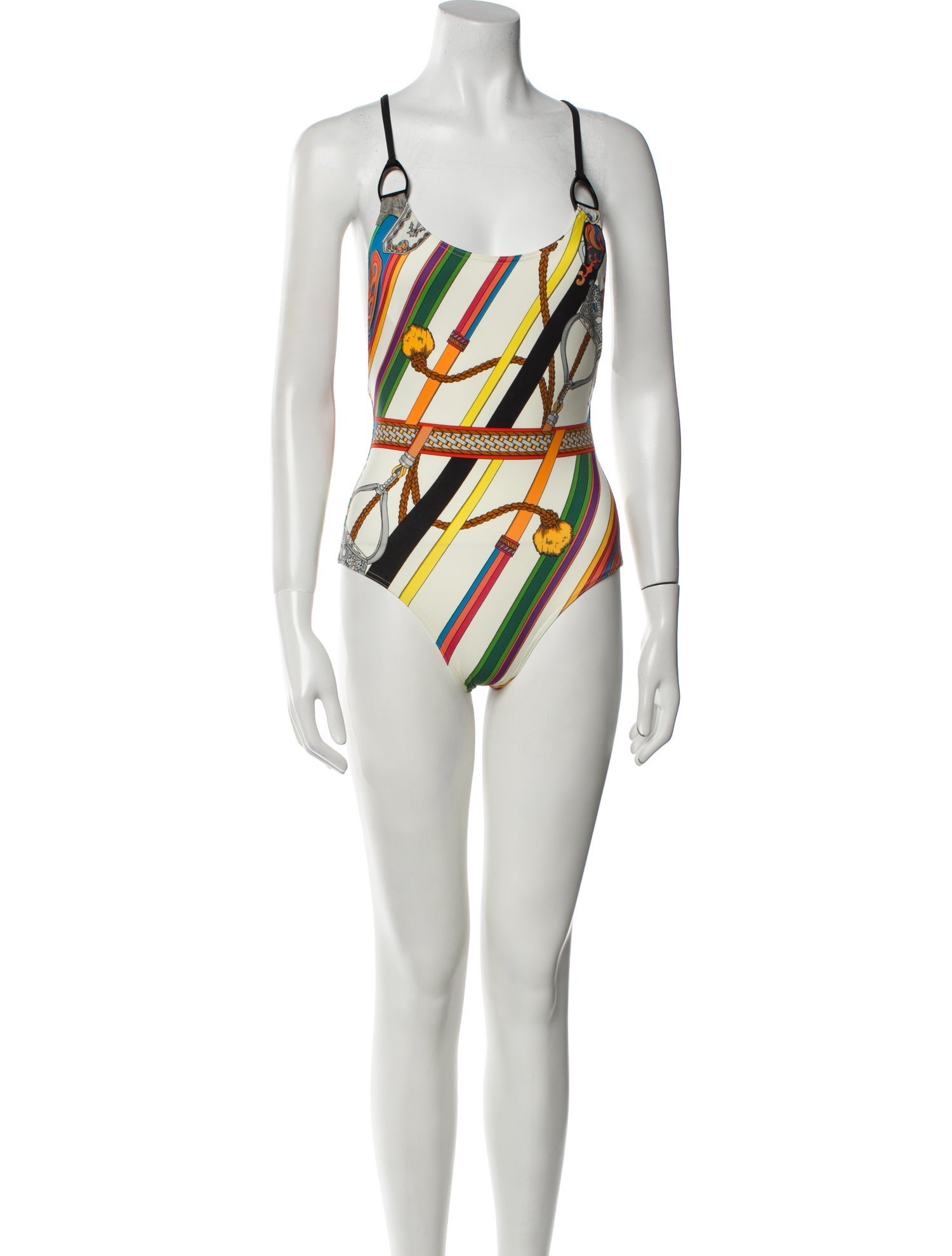 Hermès Printed Cutout Accent One-Piece
