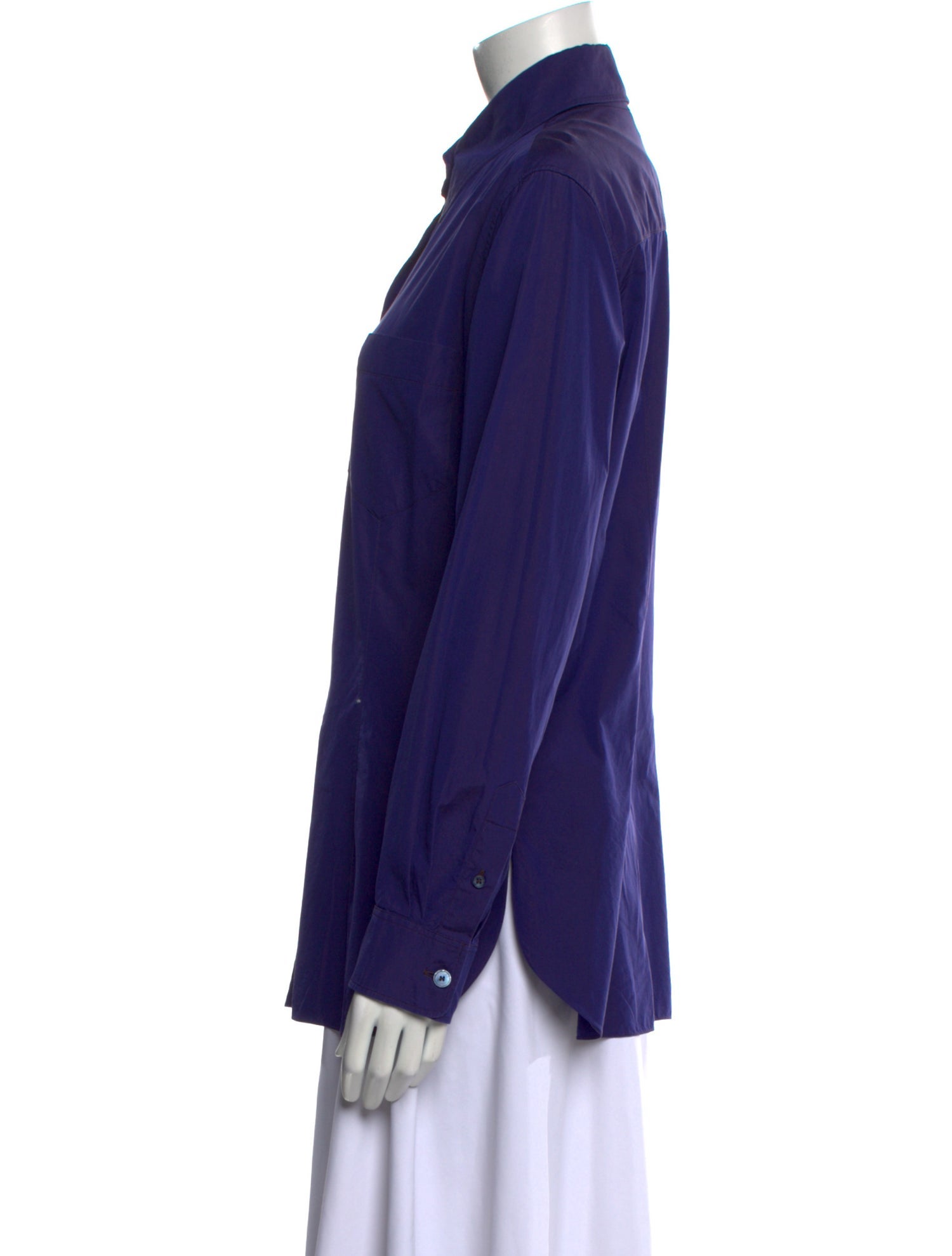 Hermès Long Sleeve Button-Up Top