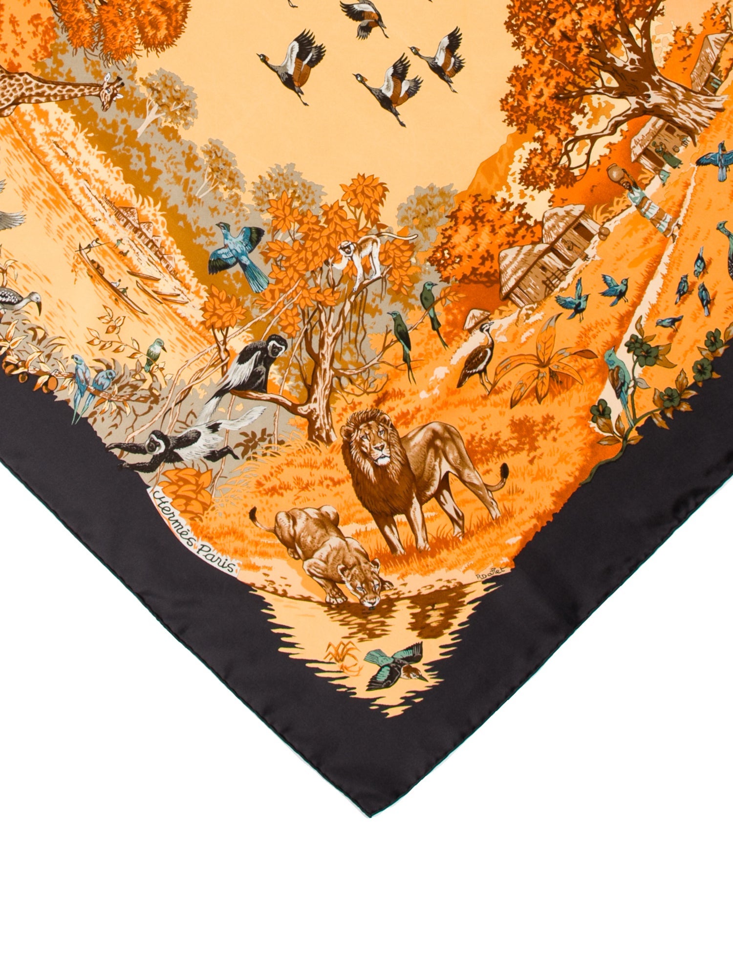 Hermès Africa Silk Scarf