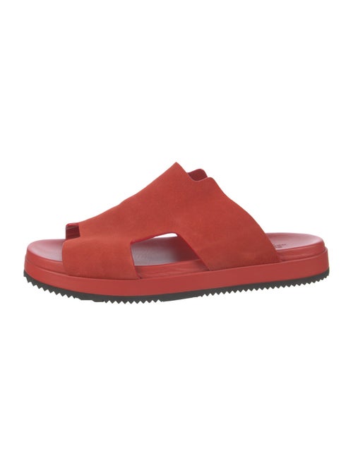 Hermès H Logo Suede Slides