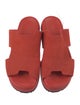 Hermès H Logo Suede Slides