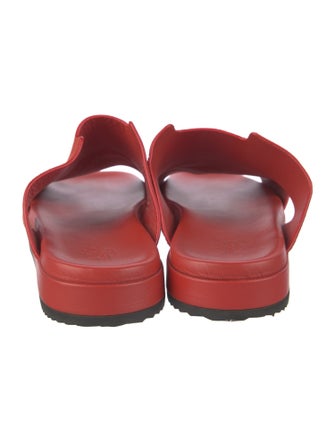 Hermès H Logo Suede Slides