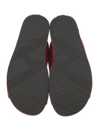 Hermès H Logo Suede Slides